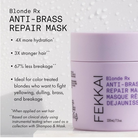 FEKKAI 🌺 Blonde Anti-Brass Repair Mask 220ml - Picture 7 of 9